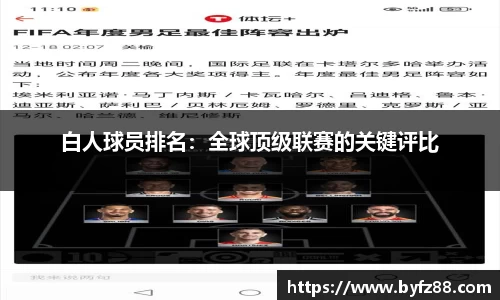 白人球员排名：全球顶级联赛的关键评比